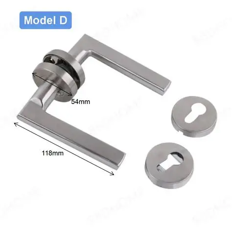 Door Handle Lock Silver I -